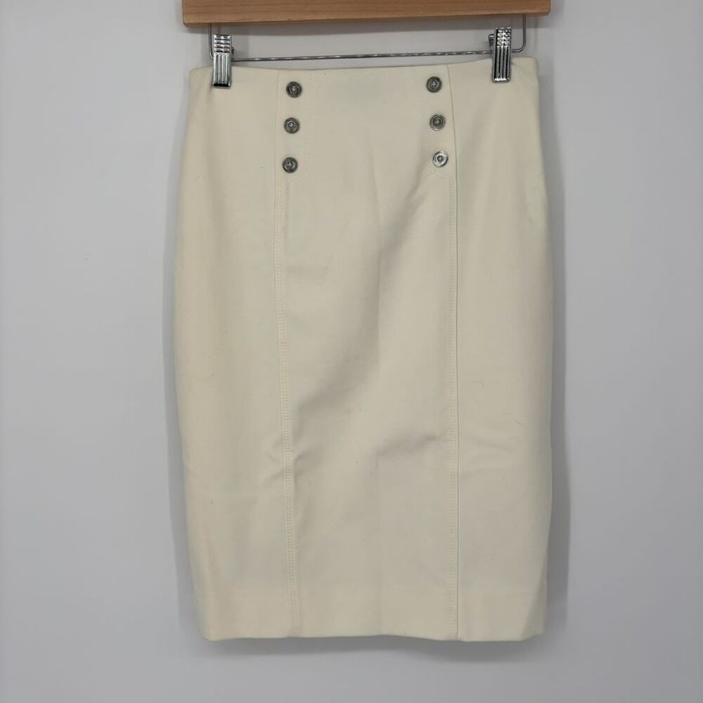 White House Black Market Button Pencil Skirt